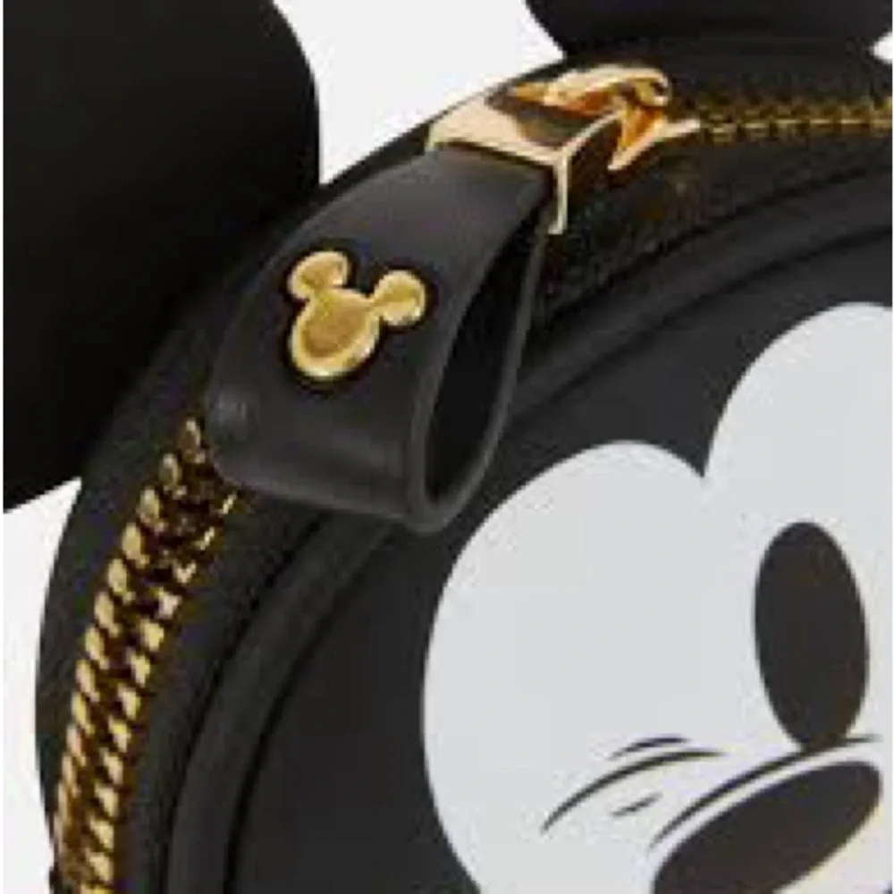 Disneys Winking Mickey Mouse Black Coin Purse NWT